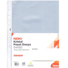 Folie Protecție, A4, 75 microni, Cristal, 100 buc/set, Noki