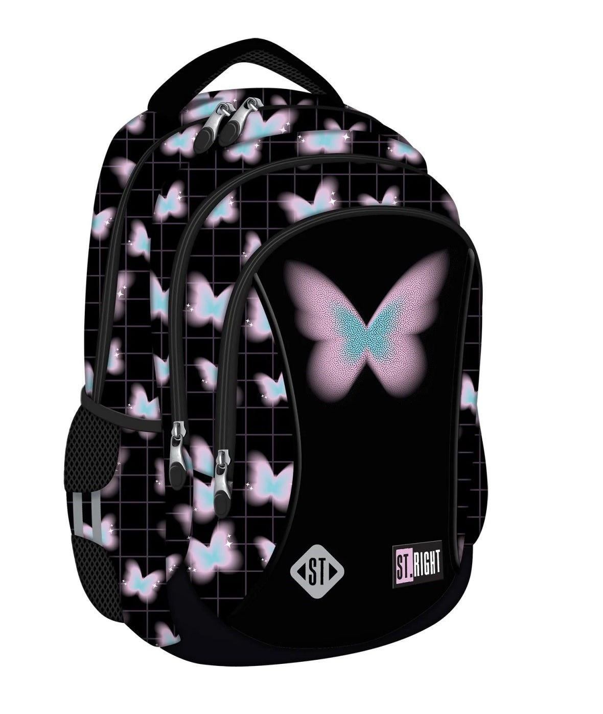 Ghiozdan, 3 Compartimente, Pastel Butterfly, St.Right