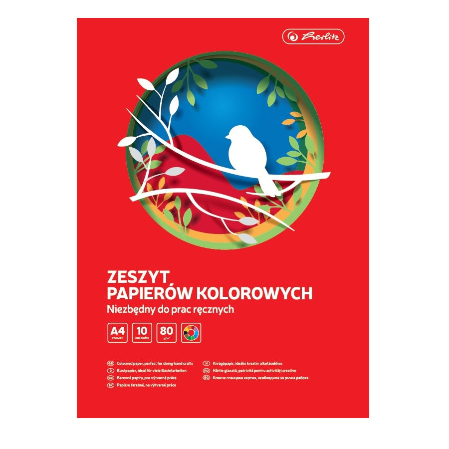 Hârtie Glasată, 10 culori/set, Herlitz