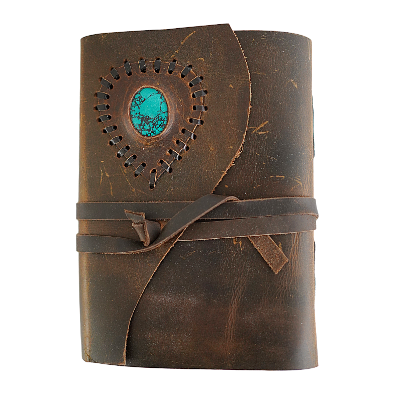 Jurnal Vintage, Copertă Piele Naturală, KR-L056, Krashell