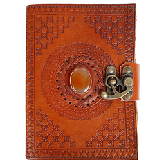 Jurnal Vintage, Copertă Piele Naturală, KDL-411, Krashell