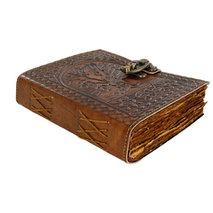 Jurnal Vintage, Copertă Piele Naturală, KDL-401, Krashell