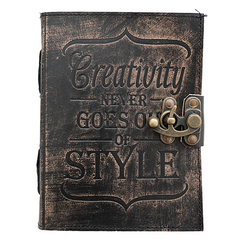 Jurnal Vintage, Copertă Piele Naturală, KDL-602, Krashell