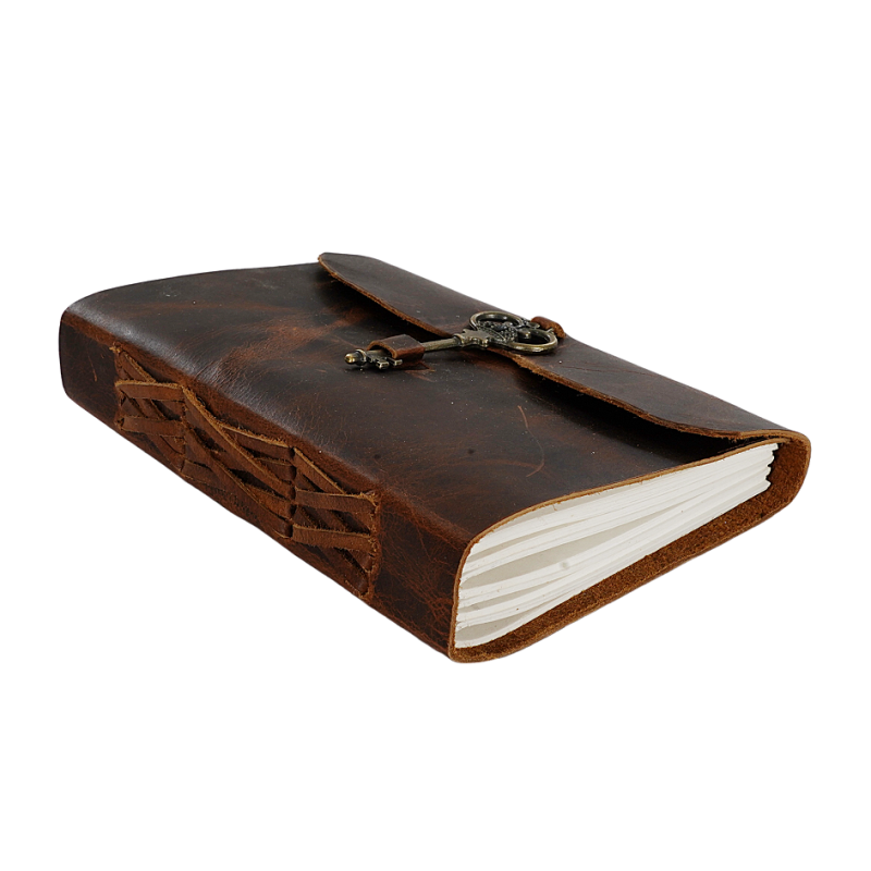Jurnal Vintage, Copertă Piele Naturală, KR-L004, Krashell