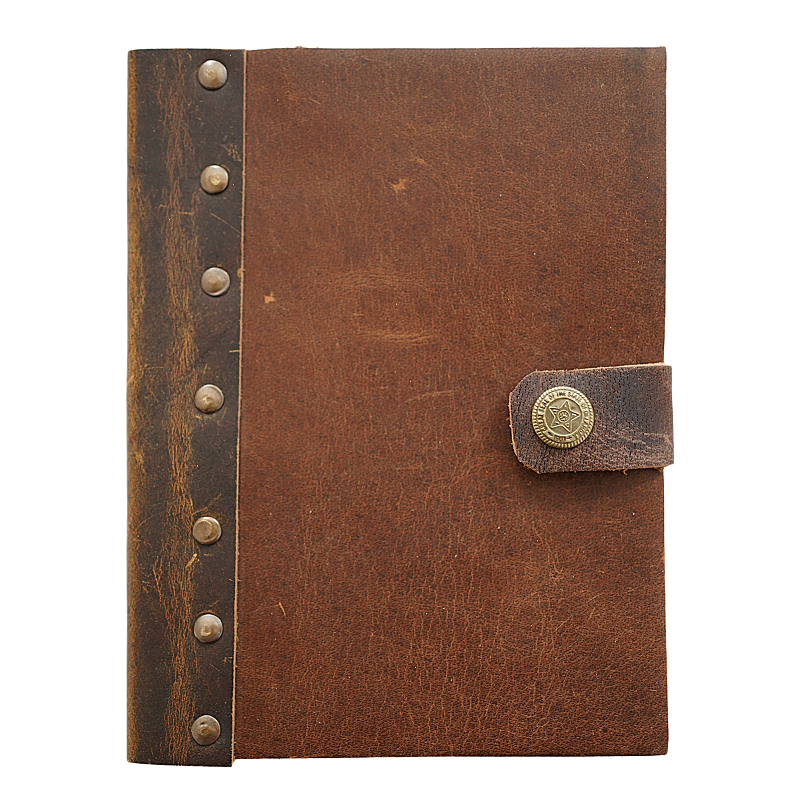 Jurnal Vintage, Copertă Piele Naturală, KR-L006, Krashell