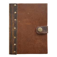 Jurnal Vintage, Copertă Piele Naturală, KR-L006, Krashell