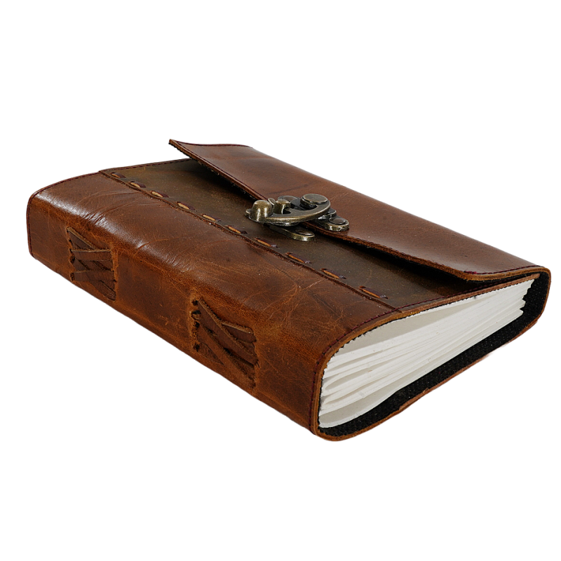 Jurnal Vintage, Copertă Piele Naturală, KR-L008, Krashell