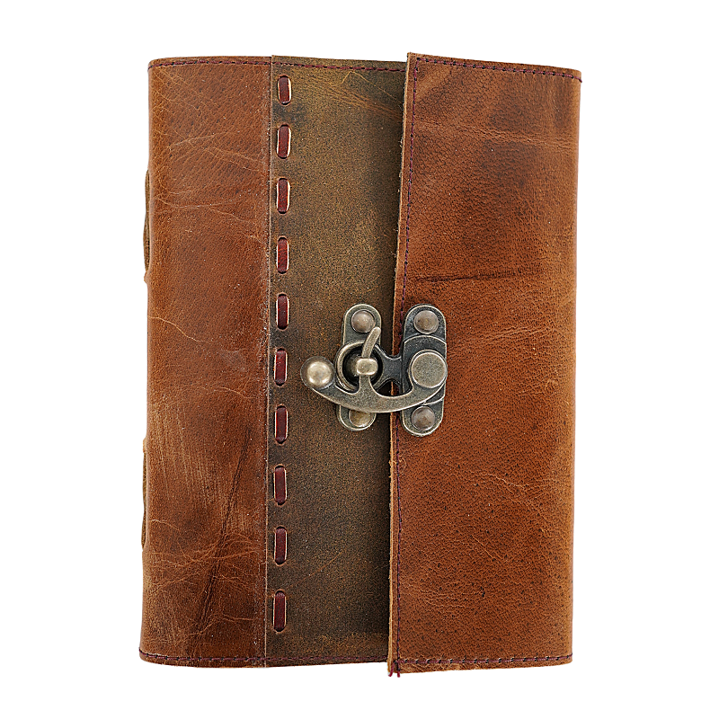 Jurnal Vintage, Copertă Piele Naturală, KR-L008, Krashell