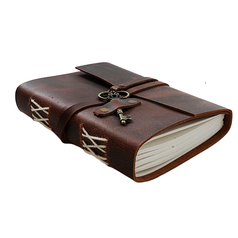 Jurnal Vintage, Copertă Piele Naturală, KR-L009, Krashell
