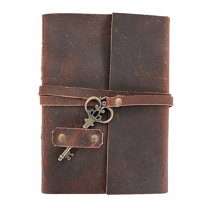 Jurnal Vintage, Copertă Piele Naturală, KR-L009, Krashell