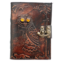 Jurnal Vintage, Copertă Piele Naturală, KR-L020, Krashell