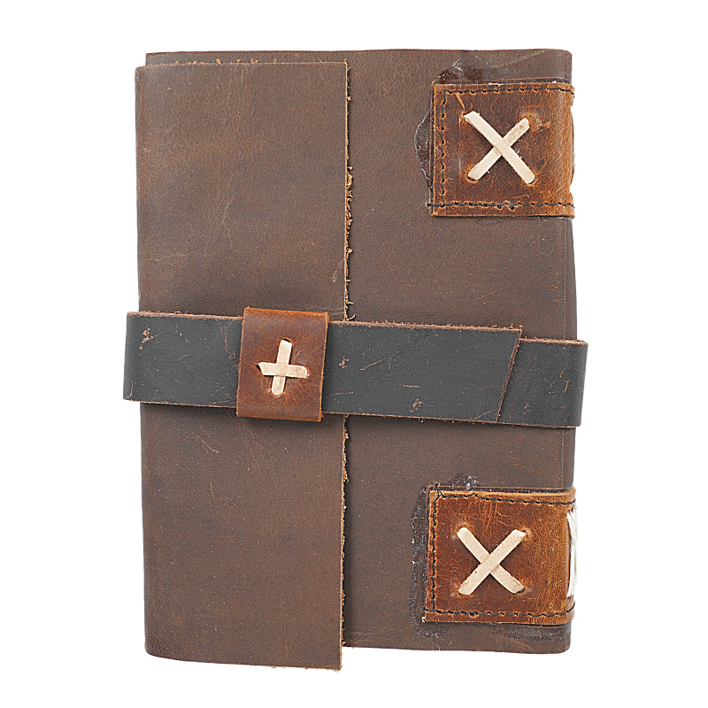 Jurnal Vintage, Copertă Piele Naturală, KR-L025, Krashell