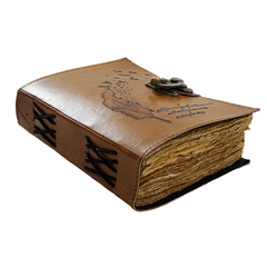 Jurnal Vintage, Copertă Piele Naturală, KDL-402, Krashell