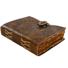 Jurnal Vintage, Copertă Piele Naturală, KDL-603, Krashell