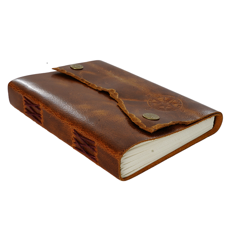 Jurnal Vintage, Copertă Piele Naturală, KR-L003, Krashell