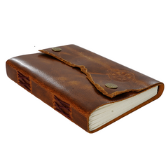 Jurnal Vintage, Copertă Piele Naturală, KR-L003, Krashell