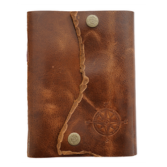 Jurnal Vintage, Copertă Piele Naturală, KR-L003, Krashell