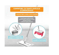 Mop Plat Fibril + Șervetele Oțet și Bicarbonat, Cool&Clean