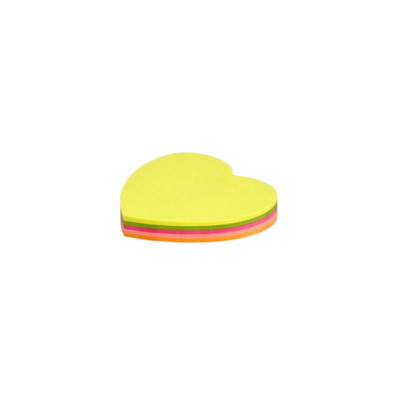 Notes Adeziv, 100 Coli, Forma Inima, Office Cover