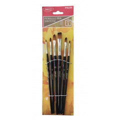 Pensule, Păr Sintetic, Vârf Oblic, 6 buc/set, Daco