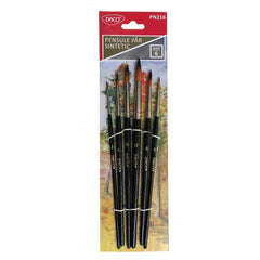 Pensule, Păr Sintetic, Vârf Rotund, 6 buc/set, Daco