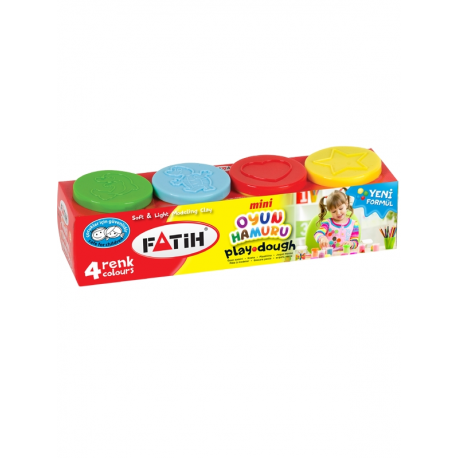 Plastilină Ușoară, 4 culori neon, Modeling Dough Fatih