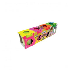 Plastilină Ușoară, 4 culori neon, Modeling Dough Fatih