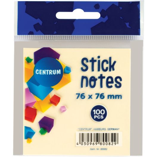 Notes Autoadeziv, 76 x 76 mm, 100 file, Centrum
