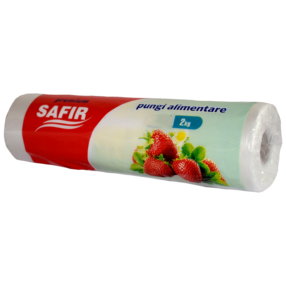 Pungi Alimentare Premium, 2kg / 400 buc / rolă, Safir